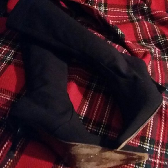 Donald J Pilner Black Fabric Boot - Size 8 - Picture 2 of 10